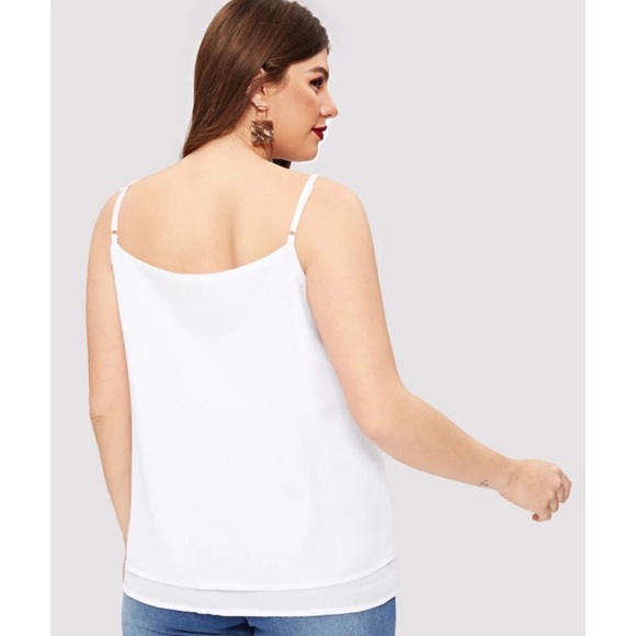 PLUS SIZE | White Camisole Blouse 👚 - Picture 2 of 4